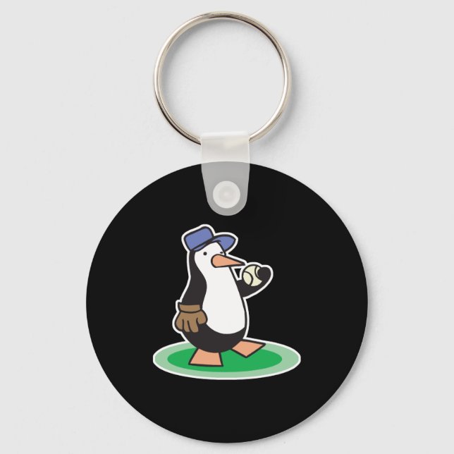 baseball penguin key ring (Front)
