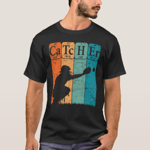 Baseball Periodic Table Elements Nerd Baseball Cat T-Shirt