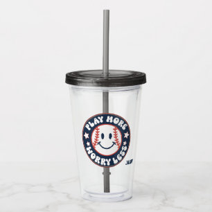 Baseball Personalised Acrylic Tumbler