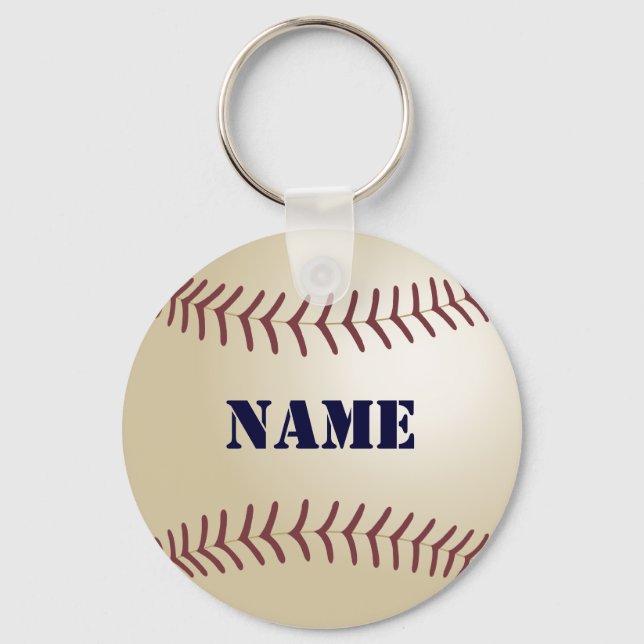 Baseball Personalised Keychain (Front)