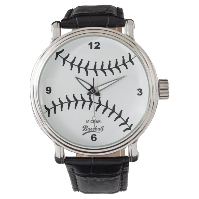 Baseball  Personalised Name Watch (Front)