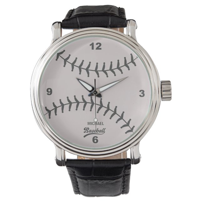 Baseball  Personalised Name Watch (Front)