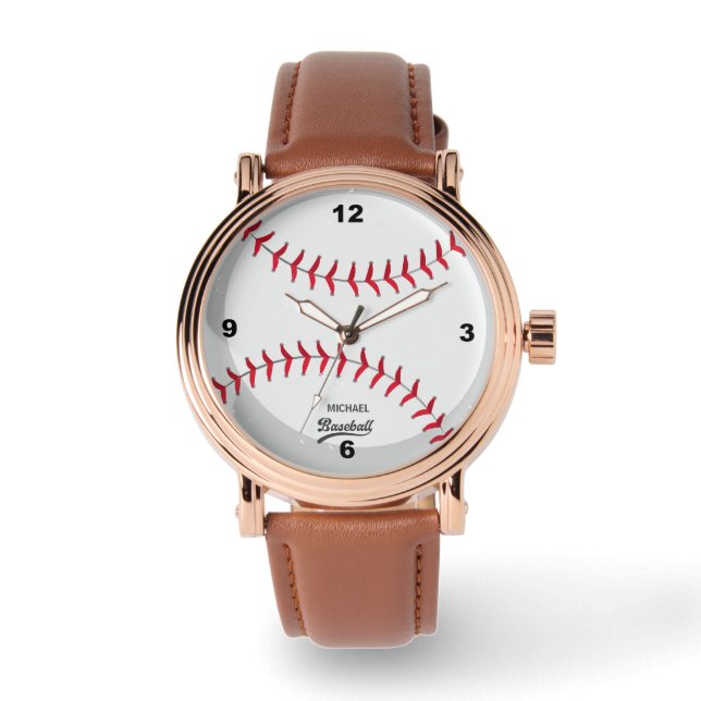 Baseball  Personalised Name Watch (Front)