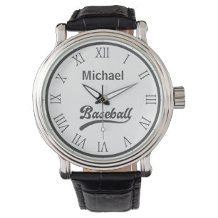 Baseball  Personalised Name Watch