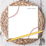 Baseball Personalised Notepad<br><div class="desc">This great notepad features baseball stitching in the corners. Use the template to add personalisation to the top of the notepad.</div>