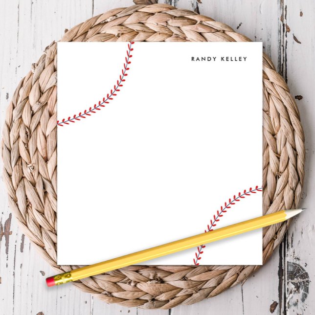 Baseball Personalised Notepad (Creator Uploaded)