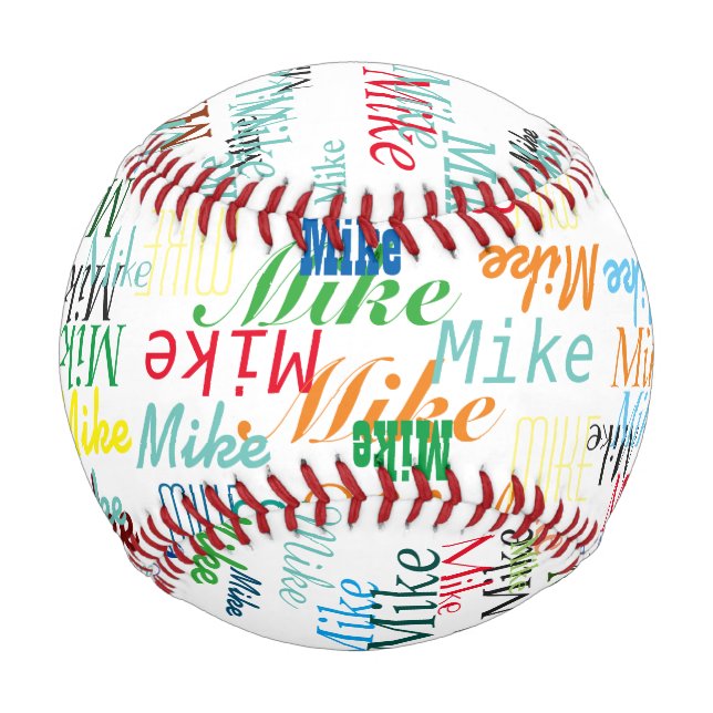 baseball personalised with his name (Front)