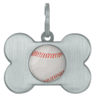 Baseball Pet Name Tag