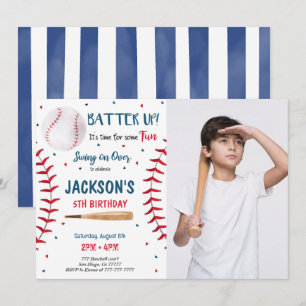 Baseball Photo Invitation