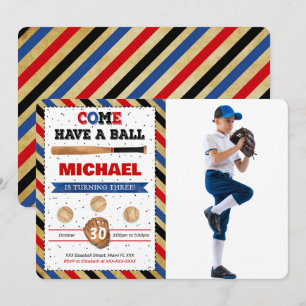 Baseball Photo Invitation