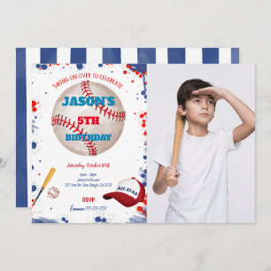Baseball Photo Invitations 