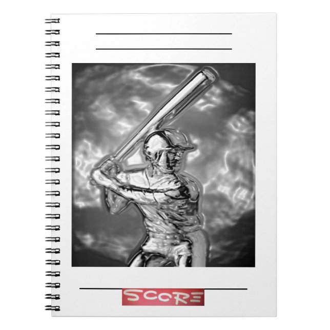 BASEBALL Photo Notebook (80 Pages B&W) Organise (Front)