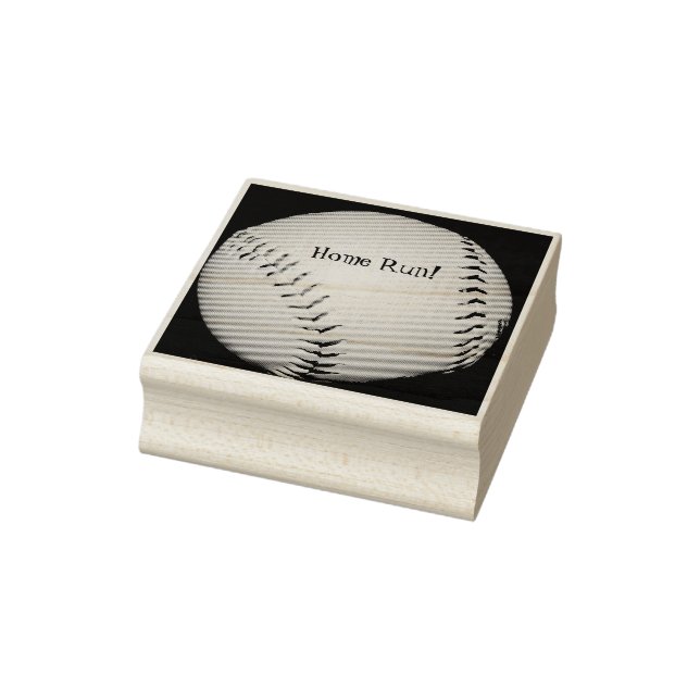 Baseball Photo Rubber Stamp (Stamp)