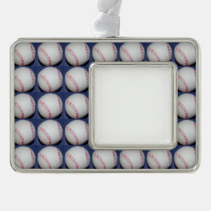 Baseball Photo Silver Plated Framed Ornament