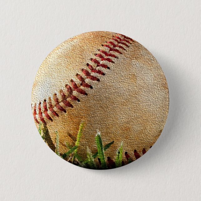 Baseball Pinback Button (Front)