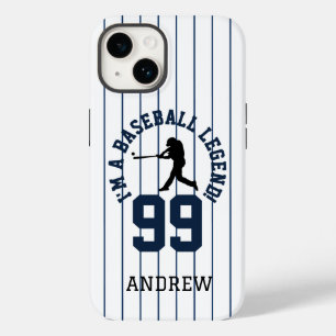 Baseball Pinstripe Jersey Number Design Case-Mate iPhone 14 Case