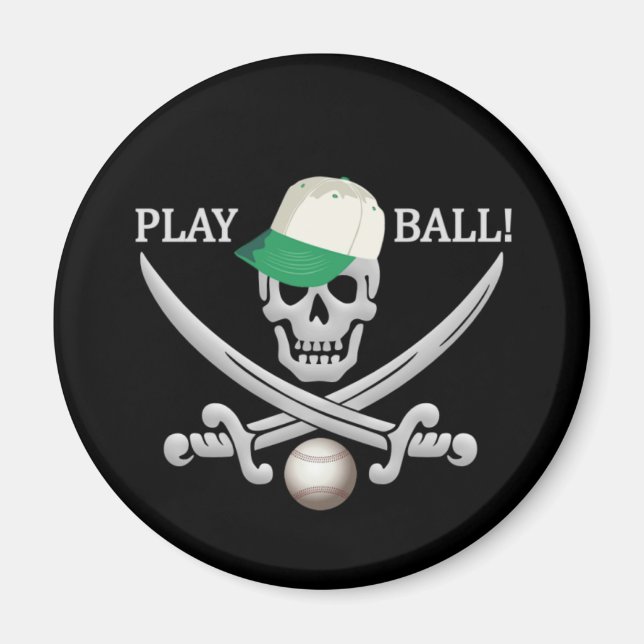 Baseball Pirate magnet (Front)