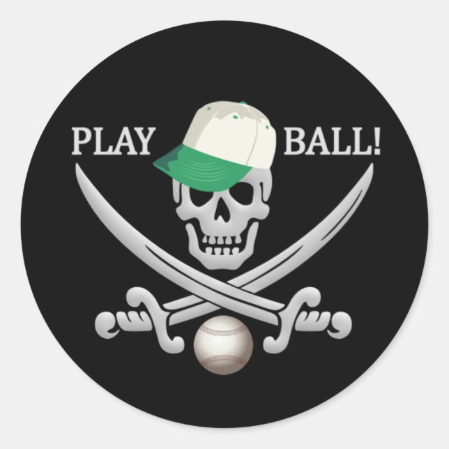 Baseball Pirate stickers (Front)