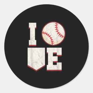 Baseball Pitcher Catcher Batter Softball Sports Classic Round Sticker
