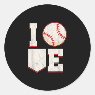 Baseball Pitcher Catcher Batter Softball Sports Classic Round Sticker