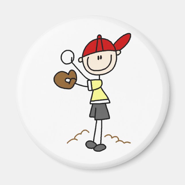 Baseball Pitcher Magnet (Front)