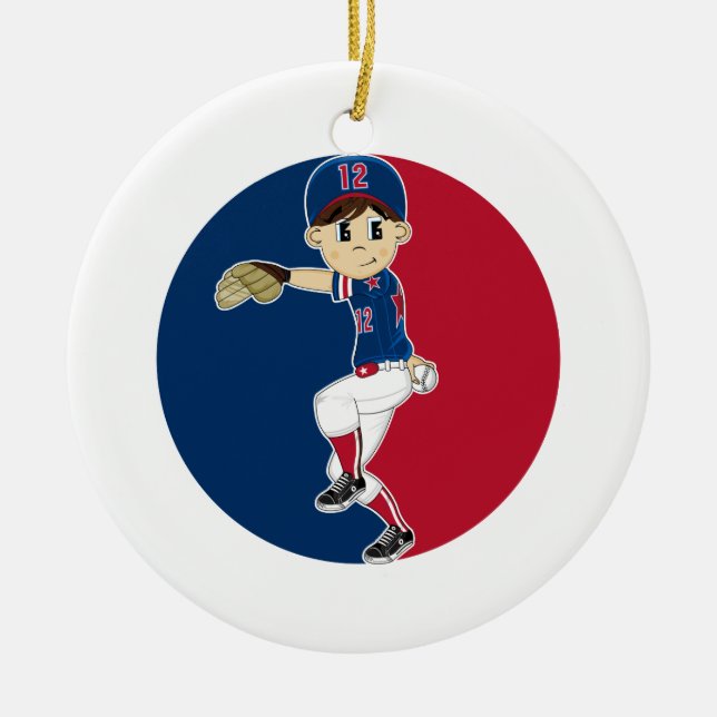 Baseball Pitcher Ornament (Front)