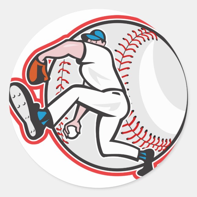 Baseball Pitcher Stickers (Front)
