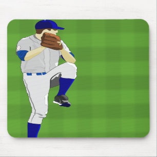 Baseball Pitcher Windup Mousepad