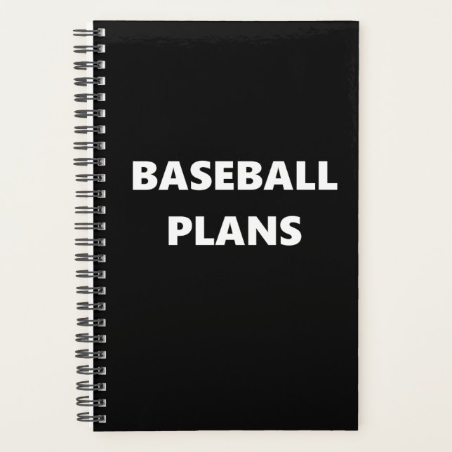Baseball Planner Sports Theme Baseball Plans (Front)