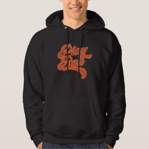 Baseball 'Play Ball' Slogan Vintage Retro Old Scho Hoodie
