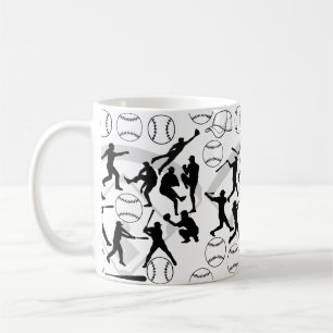 Baseball play pattern.w coffee mug