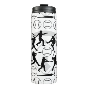 Baseball play pattern.w thermal tumbler