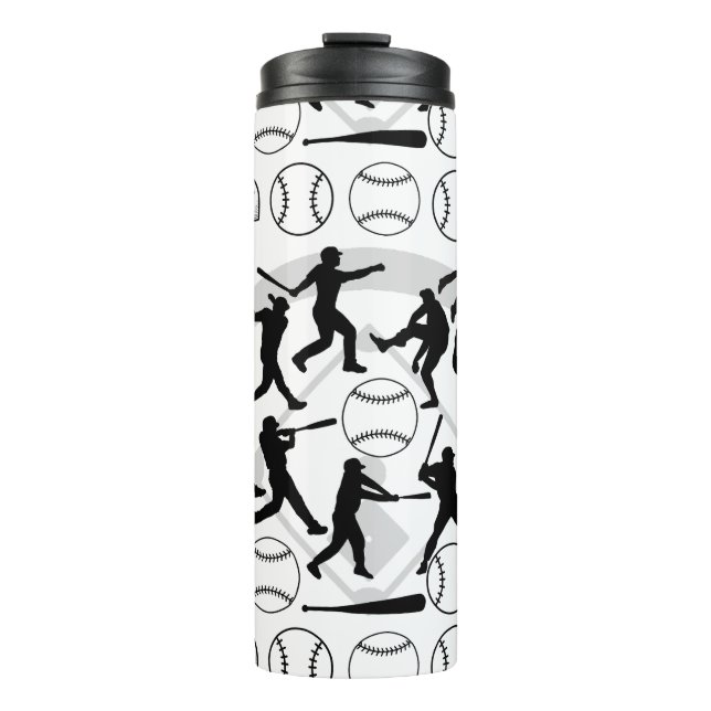 Baseball play pattern.w thermal tumbler (Front)