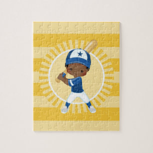 Baseball Player - African American Boy Jigsaw Puzzle
