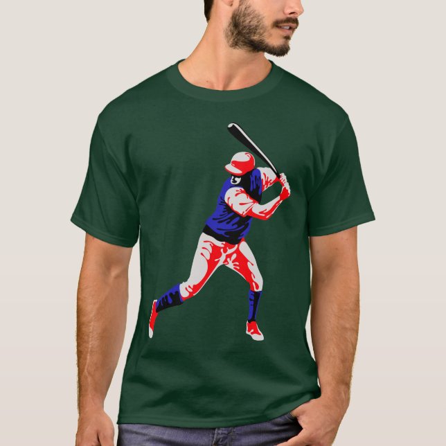 Baseball Player at Bat T-Shirt (Front)