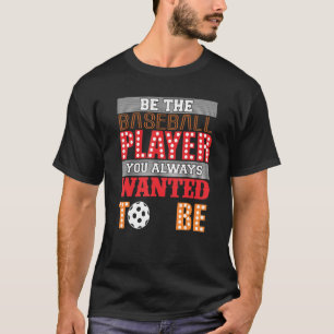 Baseball Player Batter Youth Men Kids Boys T-Shirt