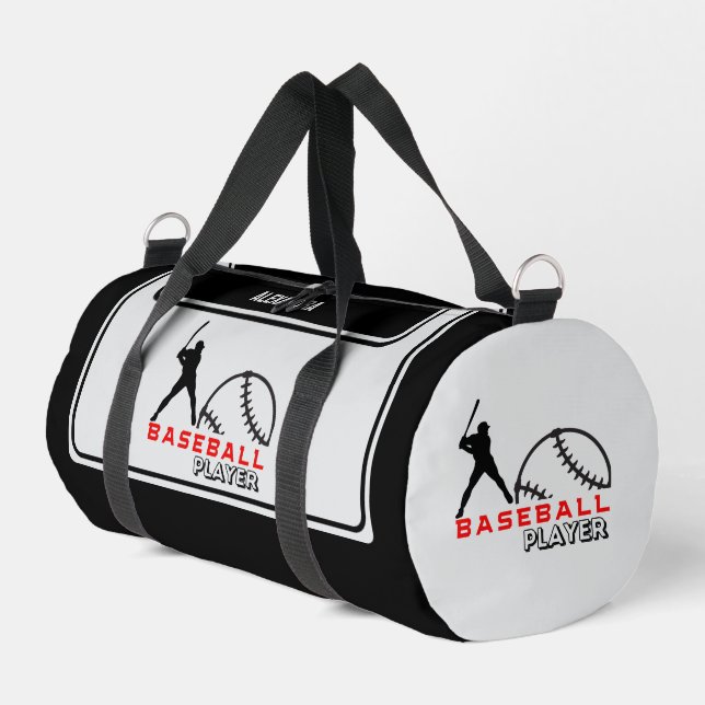 Baseball Player, Birthday Gift, Team Duffle Bag (Left Corner)