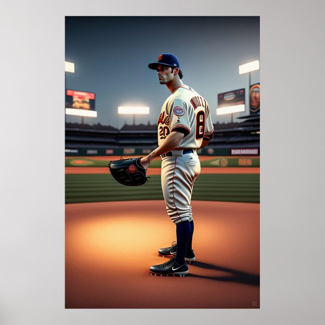 Baseball Player - Canvas Art Print (Front)