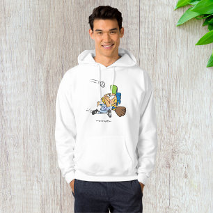 Baseball Player Catching Ball Mid Dive Hoodie