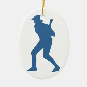 BASEBALL PLAYER CERAMIC TREE DECORATION