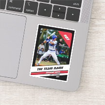Baseball Player Custom Gift Black White Red