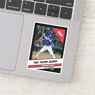 Baseball Player Custom Gift Black White Red