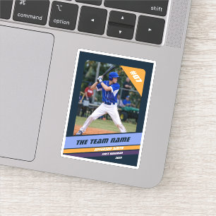 Baseball Player Custom Gift Dark Blue Yellow