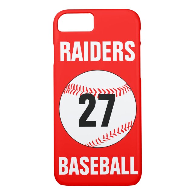 Baseball Player Custom Jersey Number & Colour Case (Back)