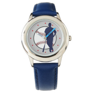 Baseball Player Diamond Tick Watch