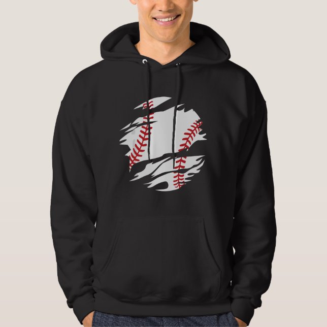 Baseball Player Fan  Hoodie (Front)