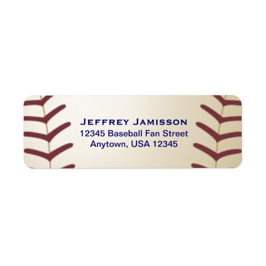 Baseball Player, Fan Name and Address Label