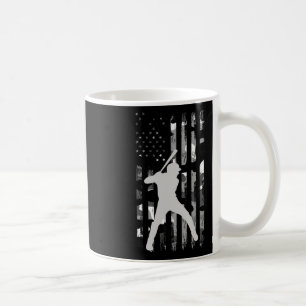 Baseball Player Gifts Teens Boys Men American Flag Coffee Mug