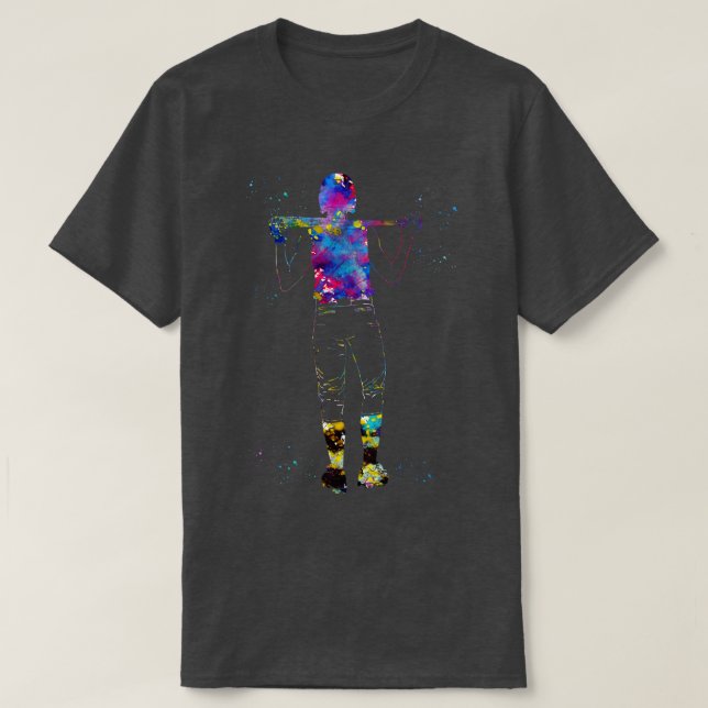 Baseball Player Girl 5 T-Shirt (Design Front)