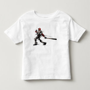 Baseball player holding bat, side view toddler T-Shirt